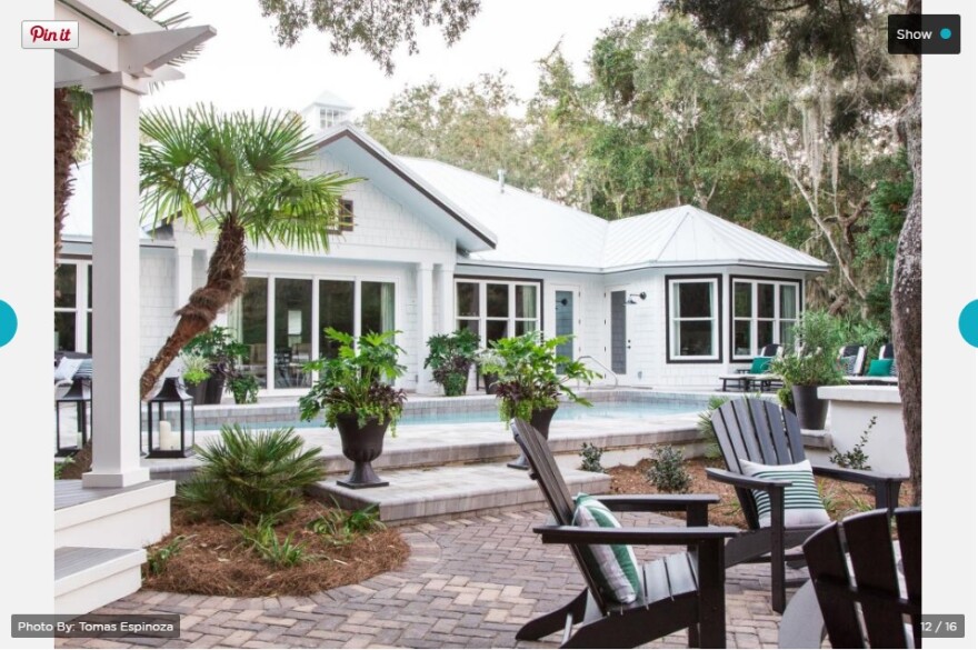 patio and pool