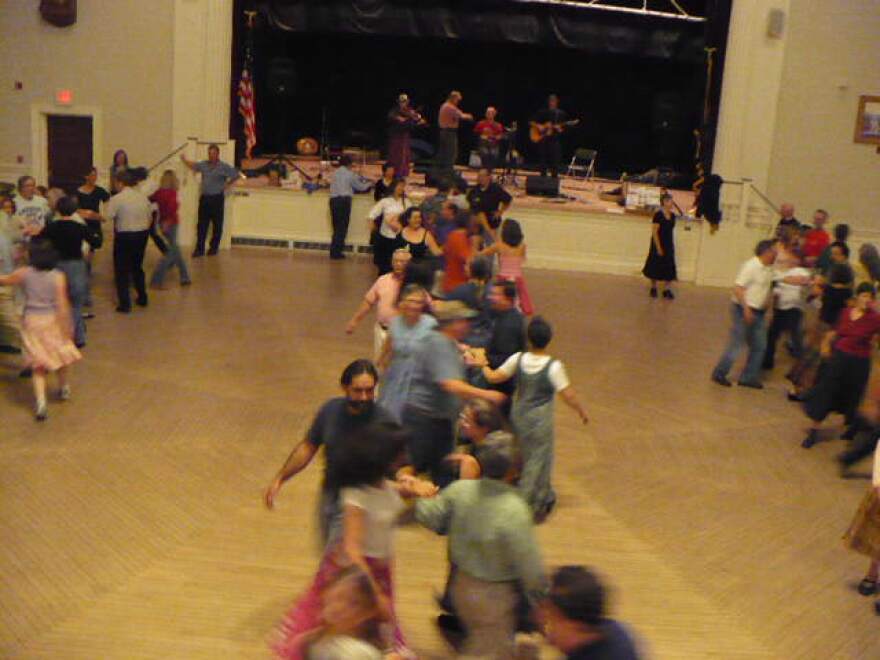 Contra dancers in Peterborough, New Hampshire