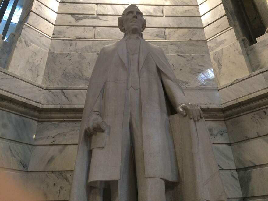  A Jefferson Davis statue that once stood at the Kentucky Capitol.