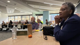 Vita Lantz-Brown, who has served as a poll monitor for over 20 years, attended a volunteer poll monitor training organized by Just Vote Colorado in Denver on Oct. 9, 2026. The volunteers were told to report any immigration officers at voting places.