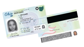 The new federally compliant Ohio driver's license, revealed in February, which drivers can choose to get if they bring additional documentation.