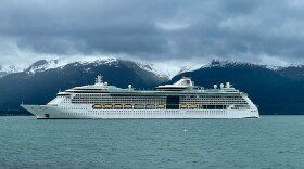 Royal Caribbean's ship, Radiance of the Seas, visits Seward on June 6, 2025. Several scheduled ships have had to reroute north due to construction at the terminal. 
