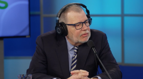 Case Western Reserve University President Eric Kaler during a Feb. 19 visit to the Sound of Ideas.