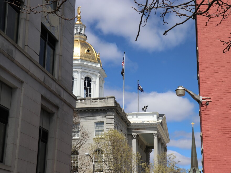 The State House dome in Concord, New Hampshire