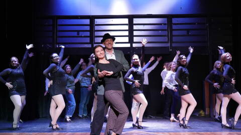 The cast of "It Had to Be You" rehearse at the Triumvirate Theatre in Kenai, Alaska, on Monday, Oct. 19, 2026.
