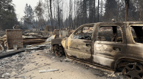 The remains of a home in North Spokane on Sunday, Aug. 2, 2026.