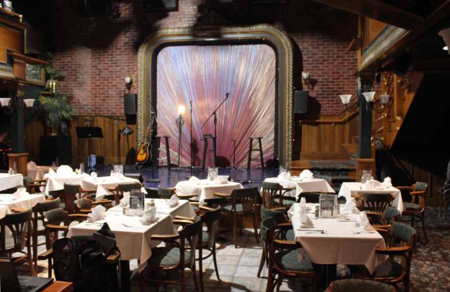 Inside Goldstein Cabaret.