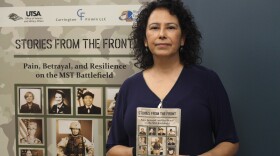 Retired Air Force Col. Lisa Carrington Firmin showcases her new book at UTSA, where she founded the Office of Veteran and Military Affairs.