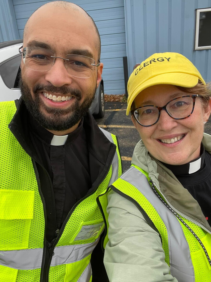 Clergy are stationed 100 feet from the polls and can keep an eye out for voters who need a little extra help.