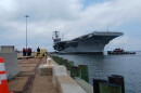 NORFOLK, Va. (July 9, 2026) Nimitz-class aircraft carrier USS Nimitz (CVN 68) arrives to Naval Station Norfolk, July 9, 2026, following a successful Southern Seas deployment to U.S. 4th Fleet and participation in Fleet Exercise (FLEETEX) 250 and International Naval Review (INR) 250. (U.S. Navy photo by Chief Mass Communication Specialist Matthew N. Jackson)