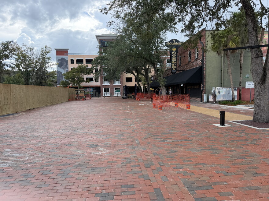 First look at the Streatery following the removal of construction barriers.