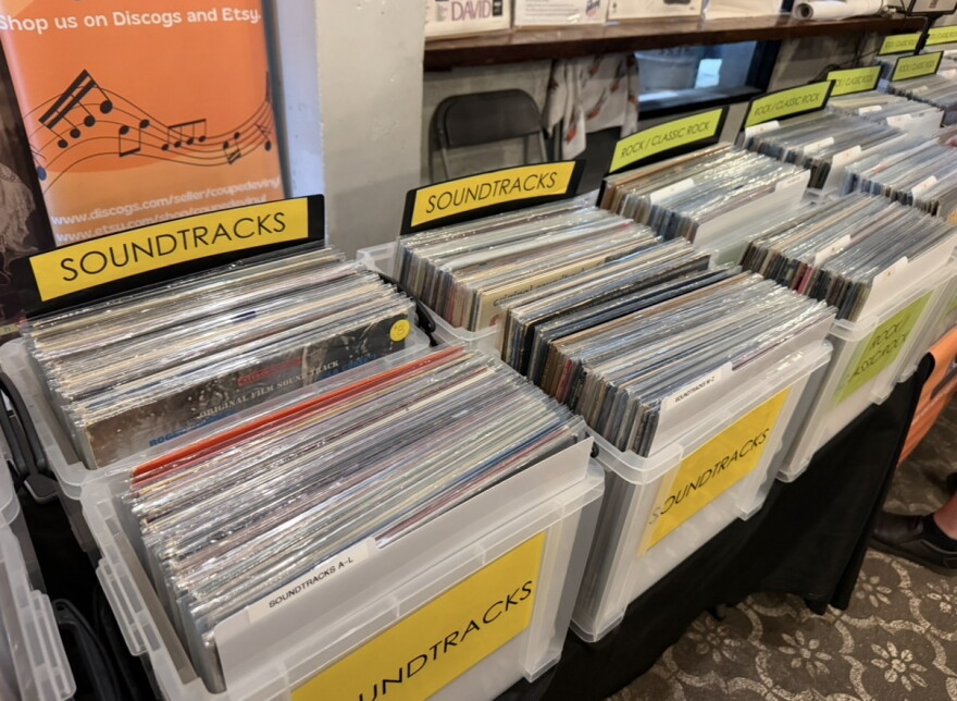 Bins of records of different genres filled the rooms at the Gainesville Record Fair in Cypress & Grove Brewing Co. on Sunday.