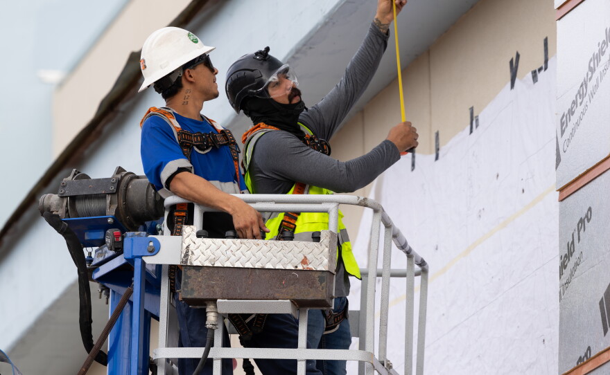 Exterior signage is installed on Arizona Western College and Onvida Health's future Health Careers Center, Sept. 8, 2026.