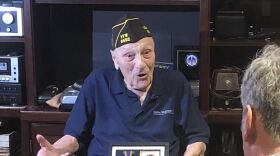 102-year-old, 378th Infantry Regiment Staff Sergeant Dominick Critelli interviewed by Newsday before his trip to the National World War II Museum
