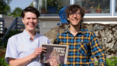 Veri di Suvero, left, and Nat Herz are the new owners of the Anchorage Press, along with Seattle-based Noisy Creek.
