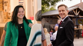 Oklahoma’s 2026 gubernatorial candidates: Democrat Cyndi Munson (left) and Republican Mike Mazzei (right).