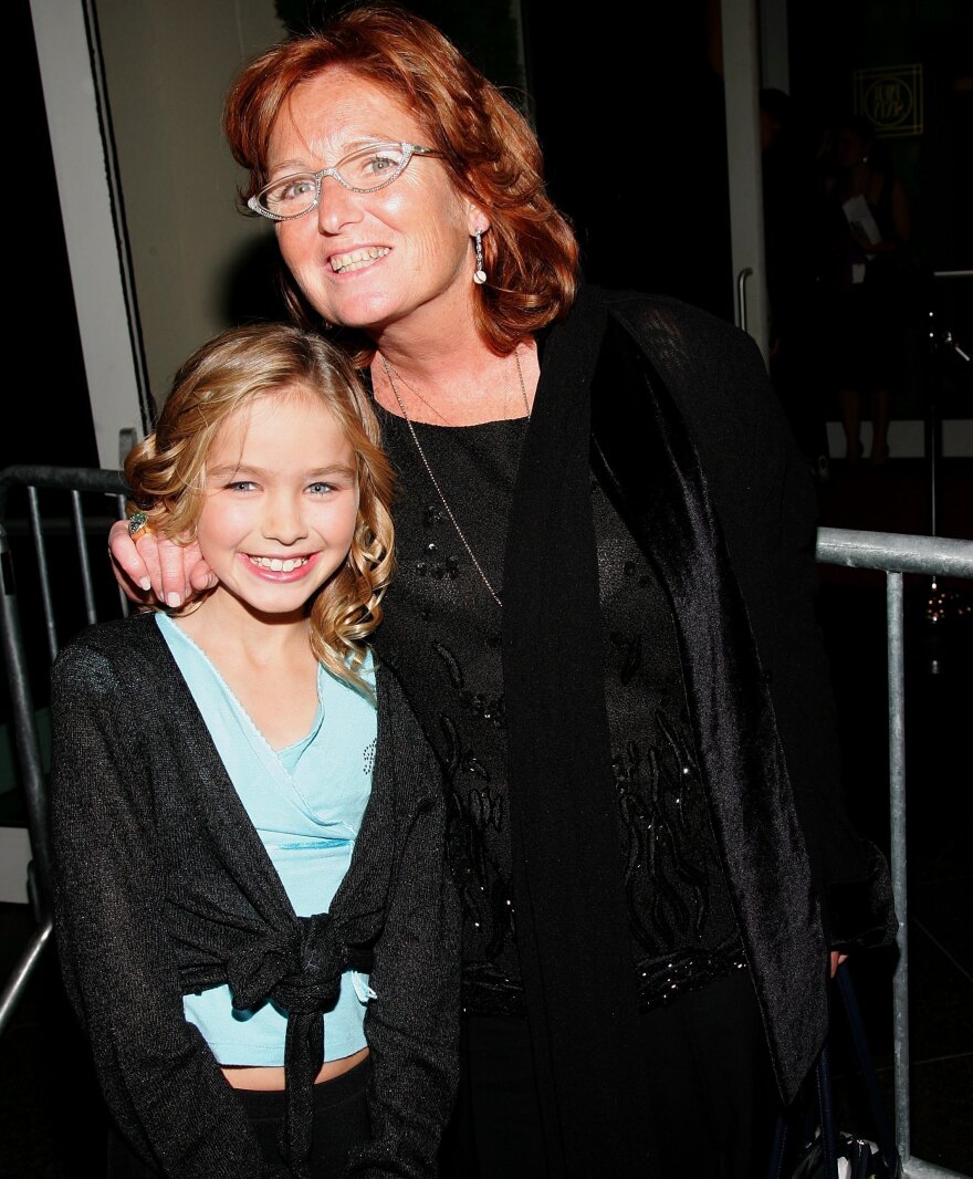 Courtney Kennedy Hill and her daughter Saoirse Kennedy Hill attend an event in New York City in 2006.