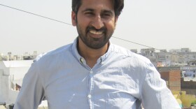 Zahir Janmohamed on his terrace in Juhapura, in the Muslim ghetto of Ahmedabad.