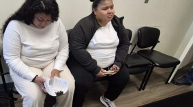 Azucena Marisol Gonzalez Ortiz (left) was at the immigration office when she learned she was being detained.