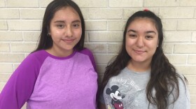 Jazmin Cruz (left), 15, and Jainny Leos, 18, both picked Zumba, a dance fitness class, for their Genius Time because they’re passionate about health. They say that family members suffer from diabetes and they want to combat chronic illness in their community through fitness. (Laura Isensee)