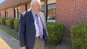 Jimcy McGirt's defense attorney, Richard O'Carroll, outside Seminole Nation tribal court in Wewoka, Okla.