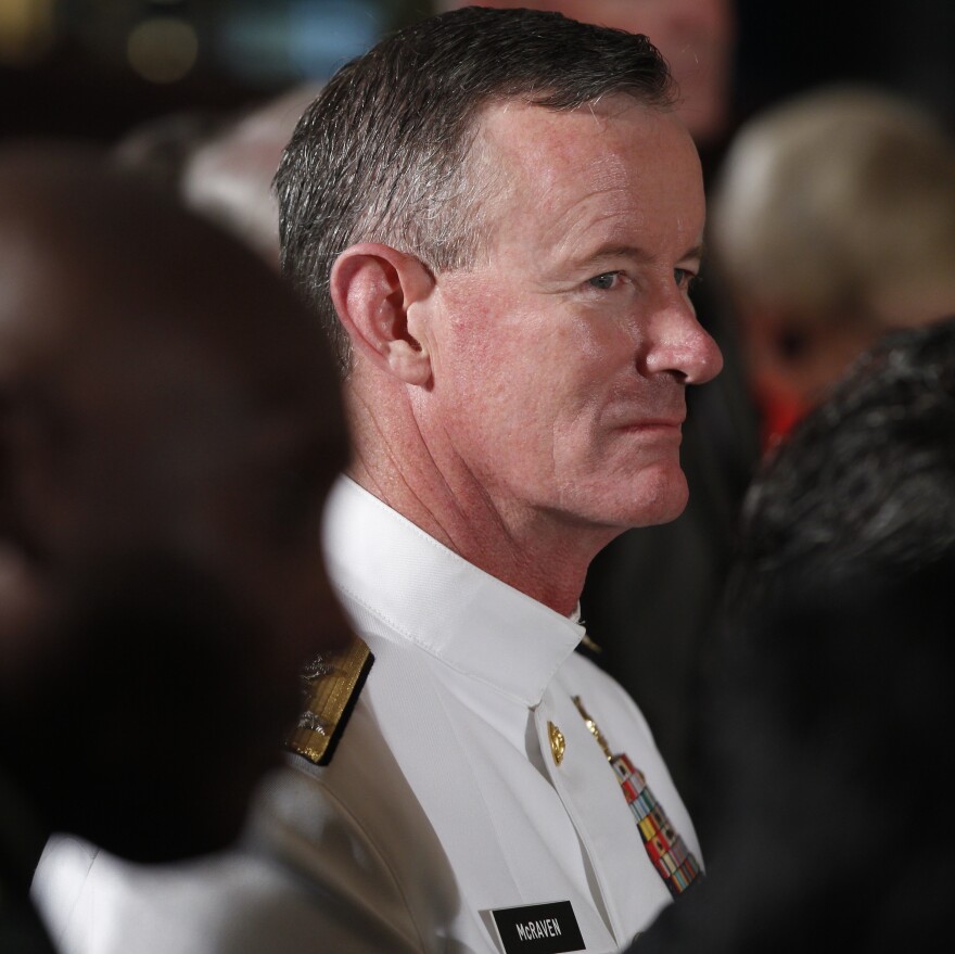 Retired Adm. William McRaven, who had operational control of the SEAL Team 6 mission to get Osama bin Laden, was honored by the FBI Agents Association on Wednesday.