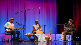 The Zerbo Brothers perform music inspired by their roots in Burkina Faso in studio during an Applause Performances session. The trio includes Joseph Zerbo on guitar and vocals, Emmanuel Zerbo on percussion and honorary “Brother Darren” Hamm on acoustic guitar.