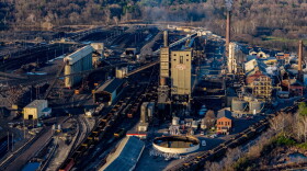 Smoke stacks and other industrial buildings can be seen in this arial view of ABC Coke near Birmingham.