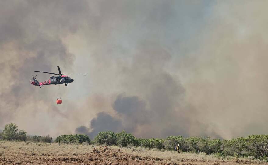 Photos of the Rocky Canyon Fire shared on the morning of Aug. 11, 2026.