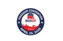 Logo for the 2026 Massachusetts Republican Convention being held in Worcester