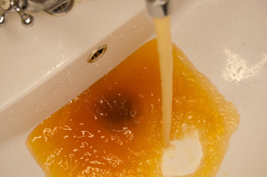 Rusty,Water,Flows,From,The,Tap