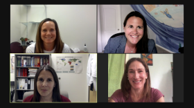 Dr. Kelly Miller with Pediatric Partners of the Southwest, KSUT's Sarah Flower, Pediatrician and Infectious Disease Specialist Dr. Jessica Cataldi from Children's Hospital Colorado, and Denver Pediatrician Dr. Rusha Lev.