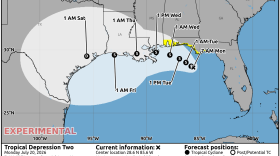 TD 2 is moving through the northern guls along the coast of Florida