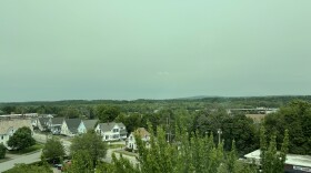 Hazy skies over Concord, New Hampshire, on July 14, 2026. The National Weather Service reported Canadian wildfire smoke blowing over the state will be moving into Maine late afternoon and early evening.
