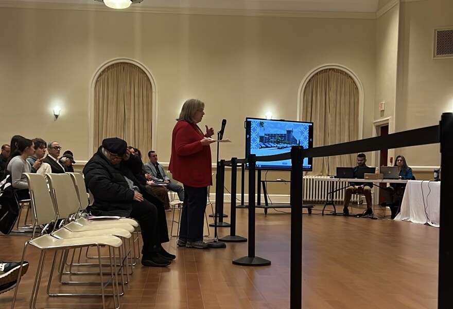 Gina LeClair presenting to the Saratoga Springs city council