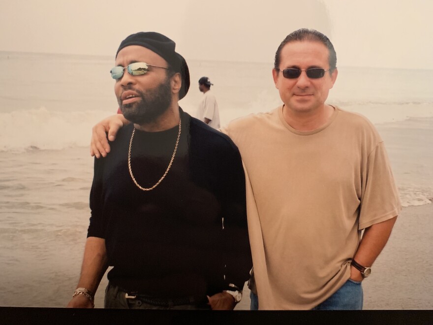 Andrae Crouch and Igor Roz at Summerland Beach