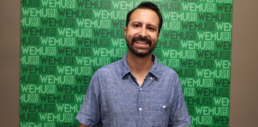 Washtenaw County Commissioner and Ann Arbor mayoral candidate Yousef Rabhi at the Timko Broadcast Center.