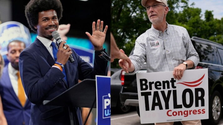 State Rep. Justin J. Pearson, D-Memphis (left) and state Sen. Brent Taylor, R-Memphis (right).