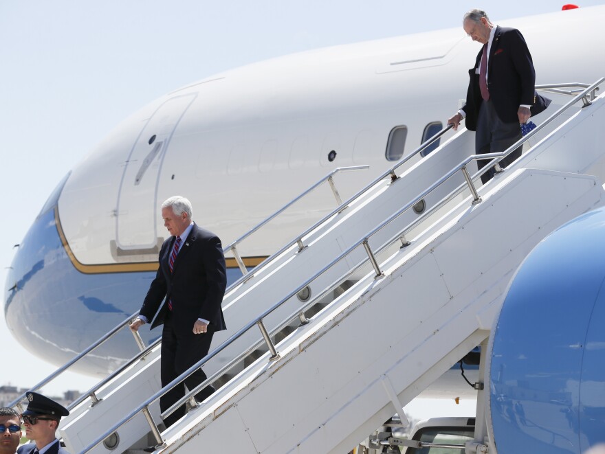 Vice President Pence's flight to Iowa was delayed more than an hour Friday morning after one of his staffers tested positive for coronavirus. The White House had six people to deplane Air Force Two before it left.