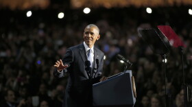President Obama speaks at McCormick Place in Chicago, on Jan. 10, 2017, giving his presidential farewell address. (Nam Y. Huh/AP)