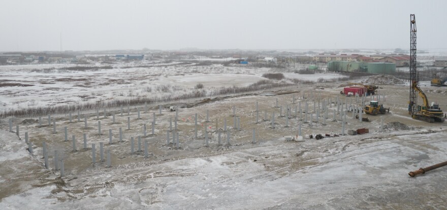 Ayaprun Elitnaurvik's new campus is being built next to Bethel Regional High School and the LKSD district office.