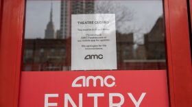 An AMC theater remains closed in New York City. 