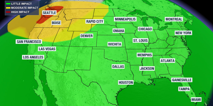 Monday travel outlook map shows where delays will be likely.