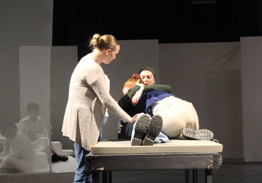  Conor O'Malley articulates his truth to the monster just in time to say a meaningful goodbye to his mother as his grandmother (Miracle Joston) looks on.