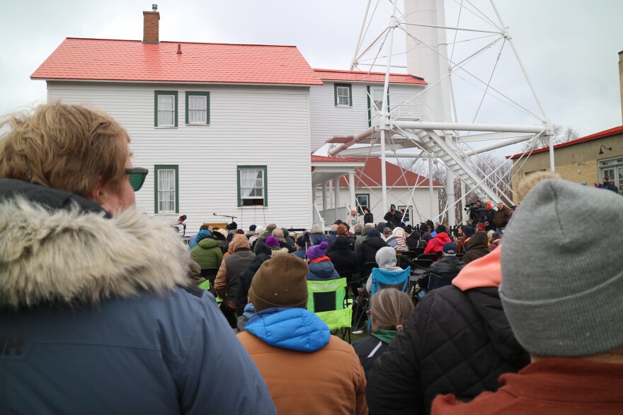 Officials estimate that somewhere between 2,000-3,000 people came to Whitefish Point to remember the 29 men who lost their lives 50 years ago.