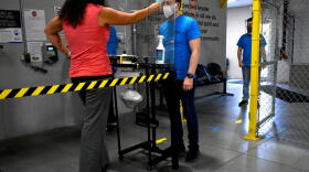 Employees at Kem Krest in Elkhart get temperature screenings upon entering the facility. Kem Krest does collect and share aggregate virus infection numbers internally.