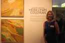 Abstract artist Heidi Lewis Coleman at opening of 'Dreamscapes' exhibition at Alliance for the Arts.
