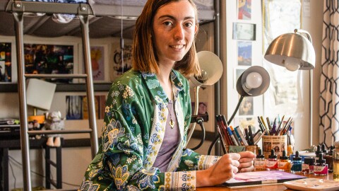 Kamilla Sims is a Wichita-based artist who will create a mural of the Declaration of Independence this week at the Truman Presidential Library.