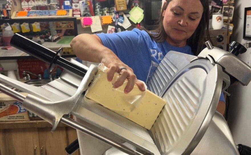 Freshly made sandwiches are a popular item.