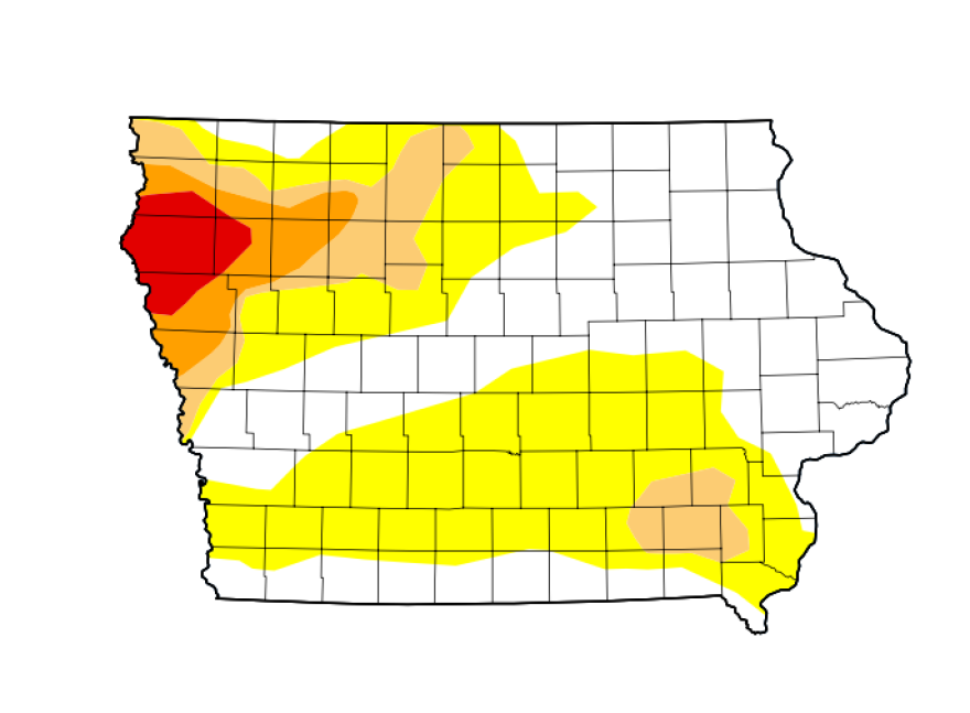 Iowa Drought Map July 28, 2022